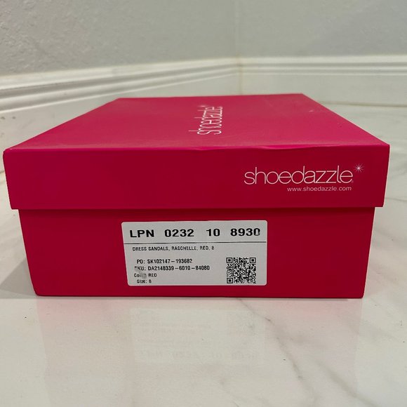 NWT Shoe Dazzle - Raschelle Platform Heeled Sandal - Size 8 - Red Color - Picture 6 of 6